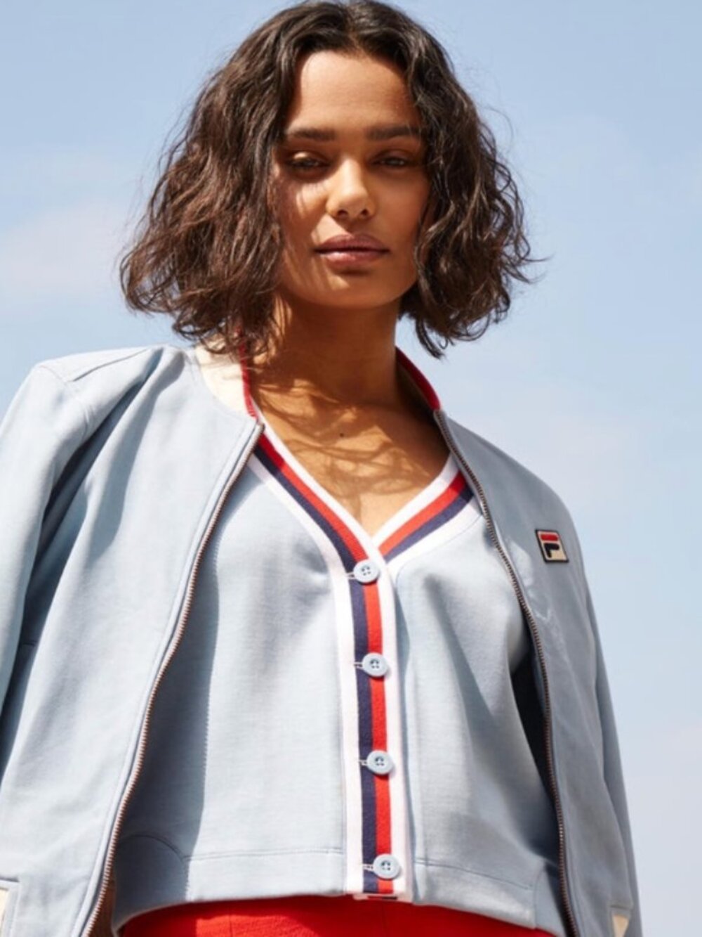 NEW FILA x BANDIER Light Blue Sweater Size XS